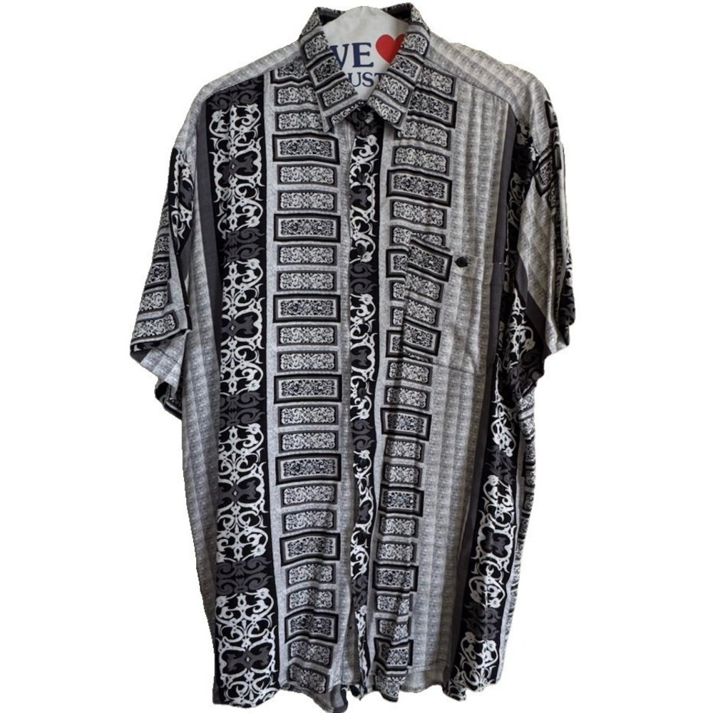 Vintage Ringo Sport Shirt Mens Button Up Size Large 100% Rayon